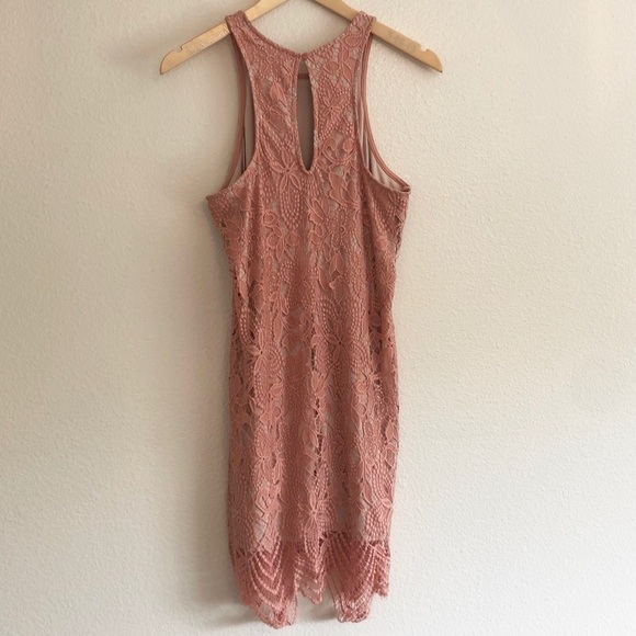 Express Light Pink Lace Dress - Picture 5 of 6